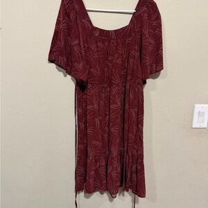 Maurices Burgundy Midi Dress